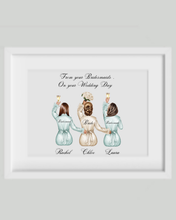 Load image into Gallery viewer, Bridal Party Gown Personalised Print.