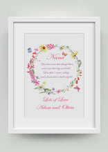 Load image into Gallery viewer, A4 Nana Personalised Print in gift box