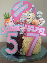 Load image into Gallery viewer, SpongeBob Happy Birthday cake topper.

