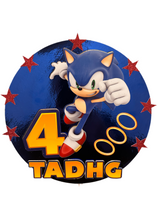 Load image into Gallery viewer, Sonic Personalised Cake Topper.
