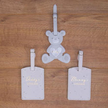 Load image into Gallery viewer, 3 Luggage Tags - Baby, Mummy and Daddy.
