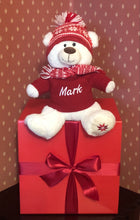 Load image into Gallery viewer, Christmas Teddy With embroidered Personalised Jumper in Gift Box
