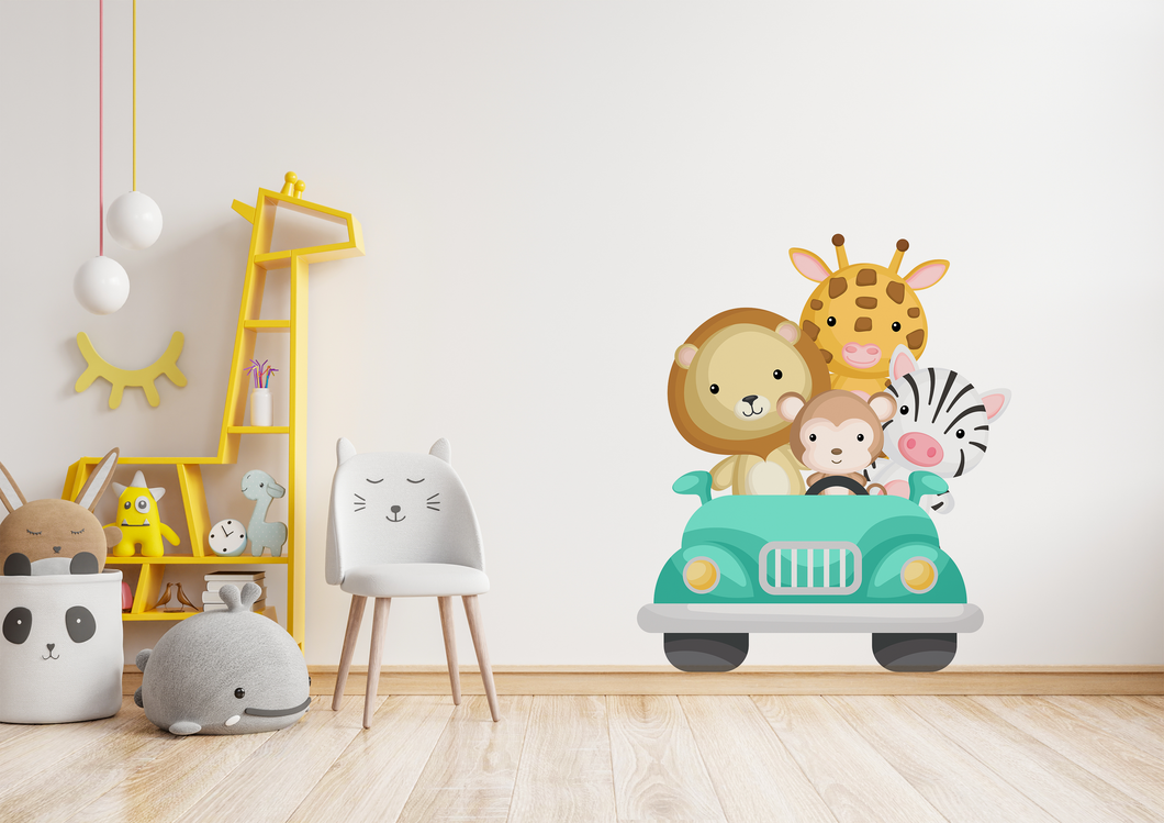 Safari in a Car Wall Decal